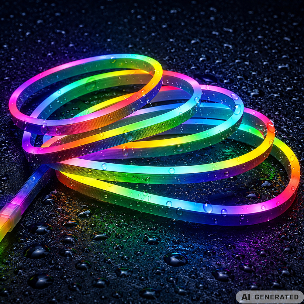 5 m RGB Neon LED -valonauha – Bluetooth, LotusLamp X -sovellus ja kaukosäädin - Image 4