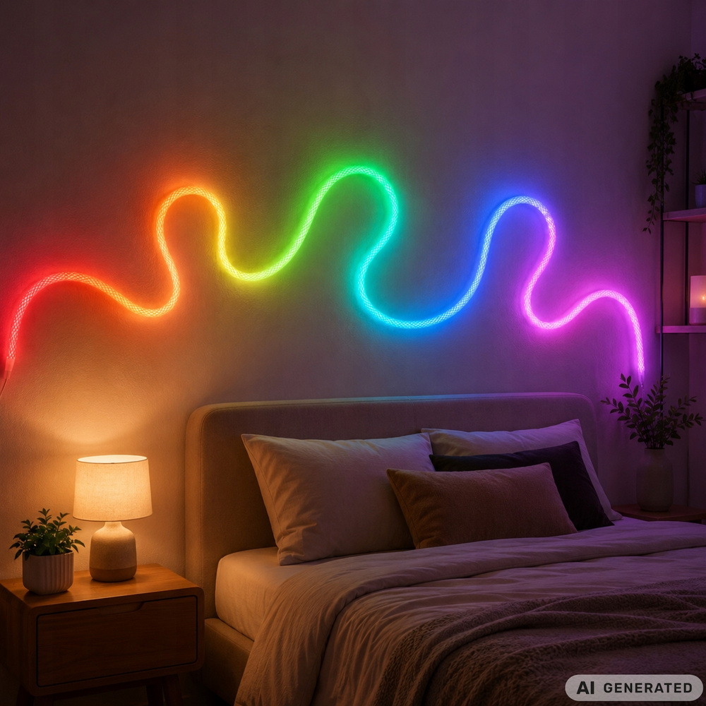 5 m RGB Neon LED -valonauha IP67 – Dream Color, sovellus, kaukosäädin ja ajastin - Image 5