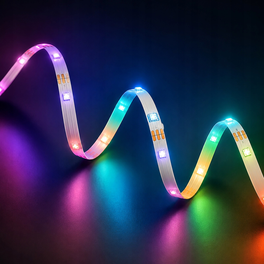 5 m RGB IC LED -valonauha Bluetooth-ohjauksella – USB, sovellus ja kaukosäädin - Image 6