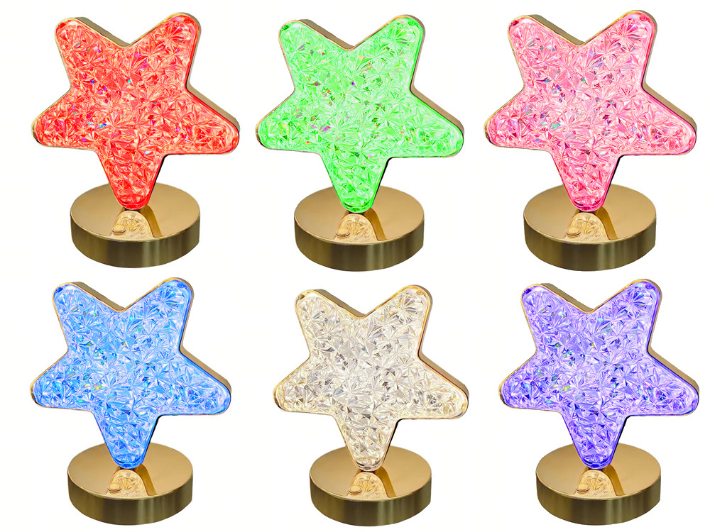 RGB Tähti-yövalo – kristalliefekti, USB-C-lataus, kosketusohjaus - Image 6