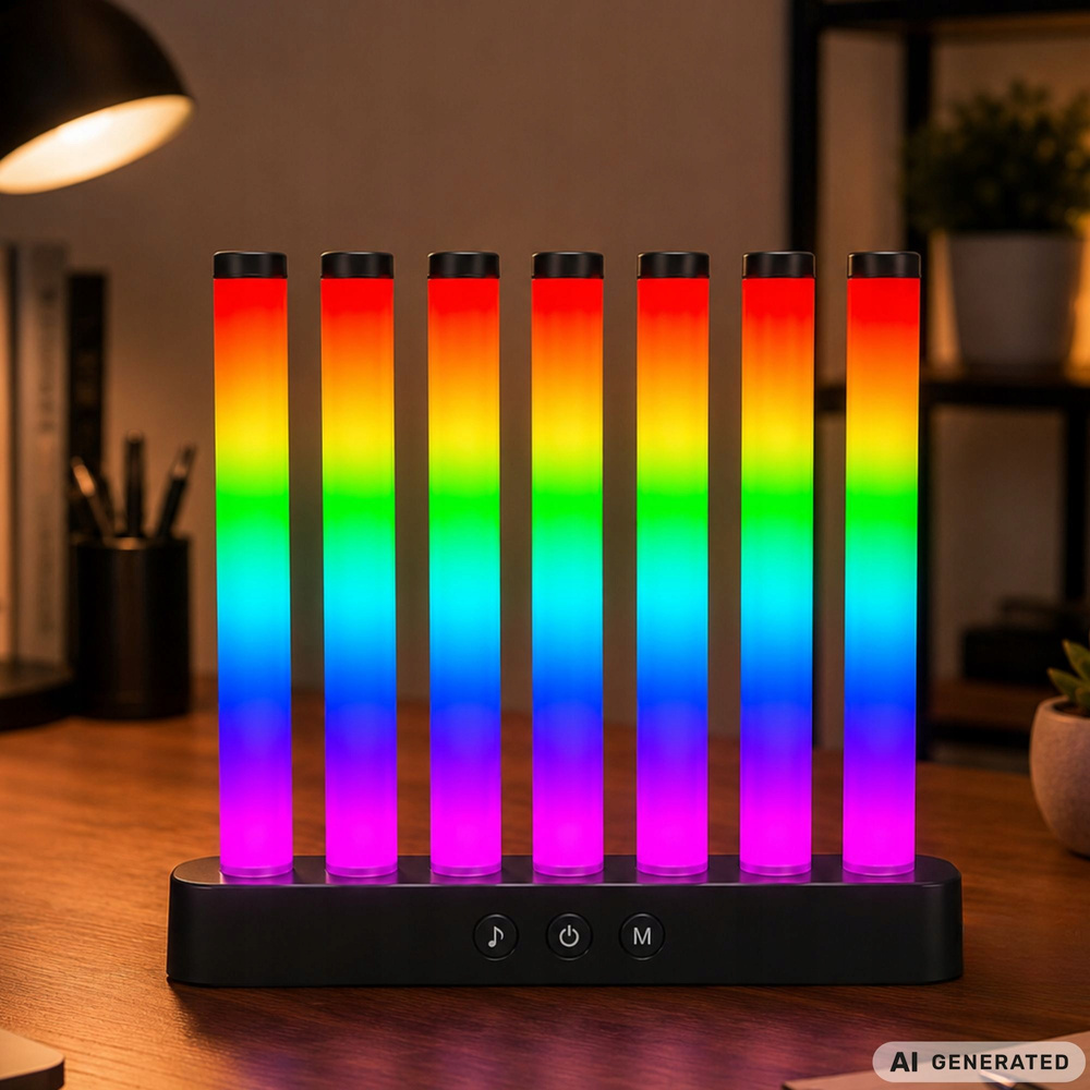 RGB LED -koristevalaisin 7 pylvästä – musiikkiin reagoiva, sovellus ja kaukosäädin - Image 7