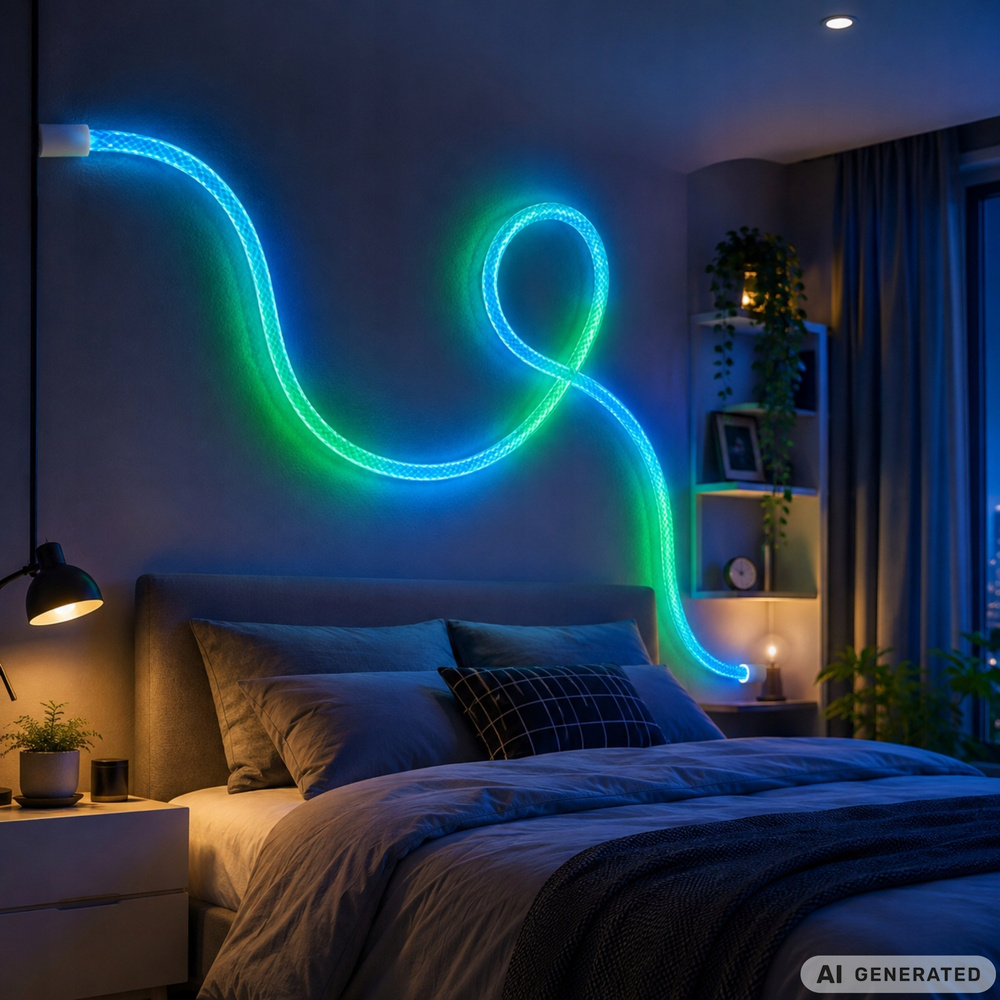 5 m RGB Neon LED -valonauha IP67 – Dream Color, sovellus, kaukosäädin ja ajastin - Image 7