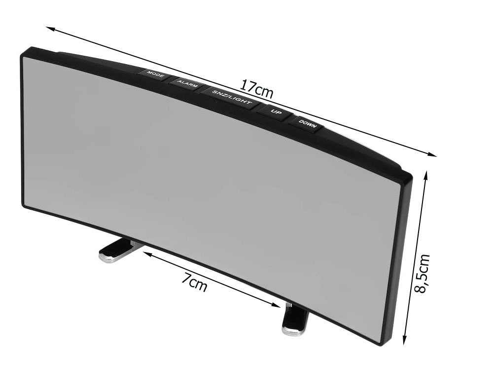 Digitaalinen herätyskello LED-lämpömittarilla ja peilinäytöllä - Image 8