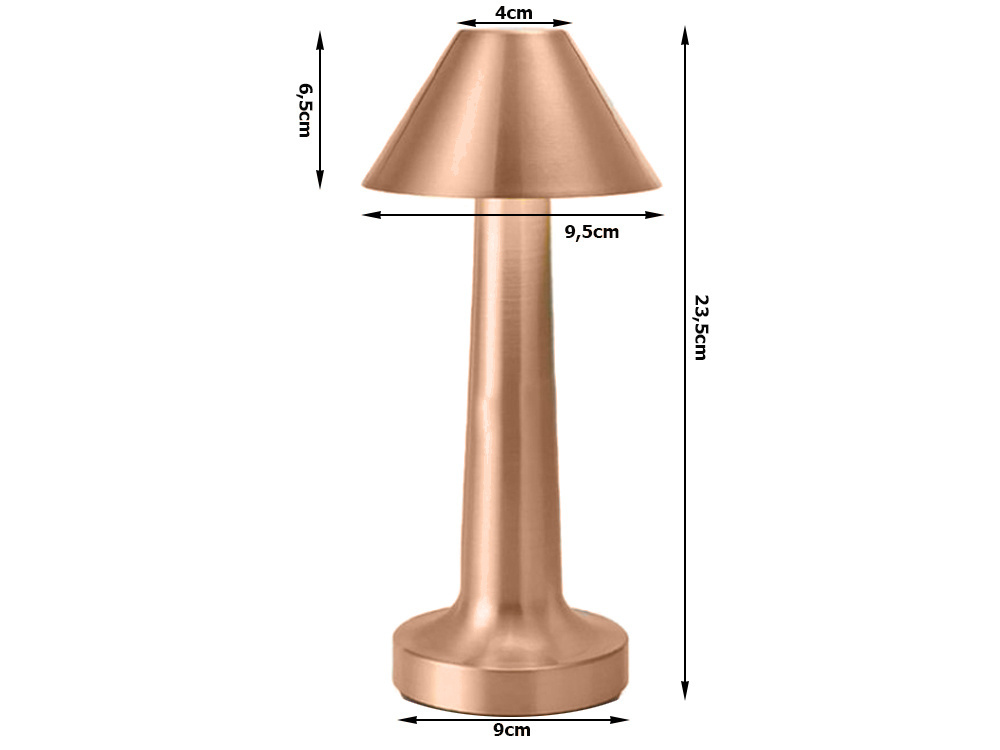 Langaton LED-pöytälamppu kosketus-toiminnolla – 3 valonsävyä - Image 8