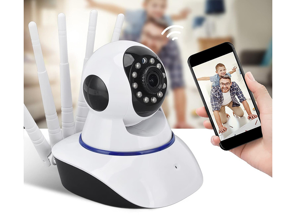 WiFi IP -valvontakamera sisäkäyttöön – HD, yökuvaus, liikkeentunnistus ja kaksisuuntainen ääni - Image 8