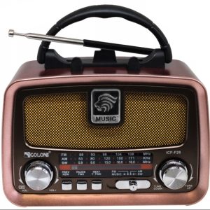 Kannettava retrokaiutinradio – AM/FM/SW, Bluetooth, USB ja SD-kortti