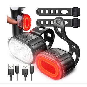 LED-polkupyörän valosarja – USB-ladattava etu- ja takavalo