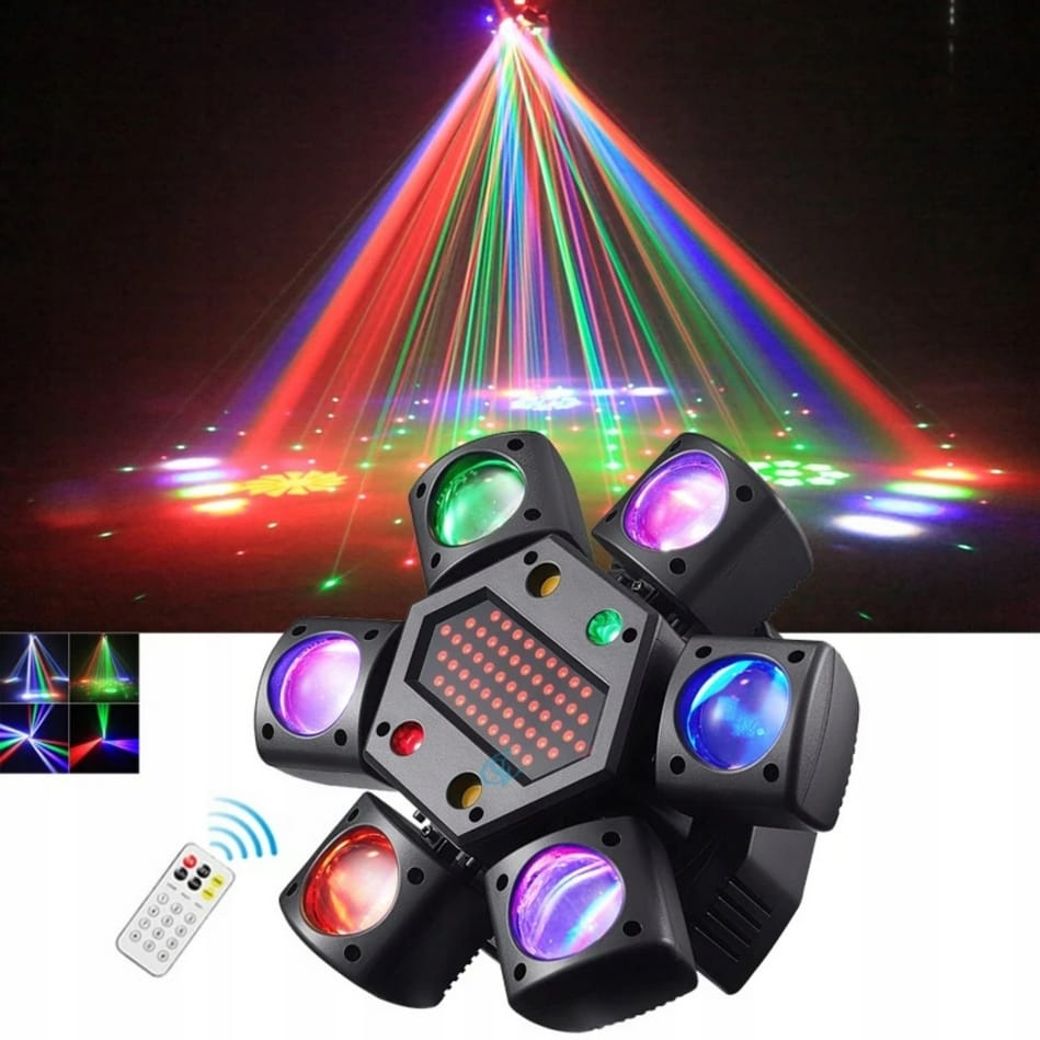 80 W RGBW, LED-laserprojektori, 3D-animaatio, DMX