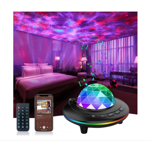 Tähtitaivas-projektori Bluetooth-kaiuttimella – LED-galaksi-projektori / yövalo