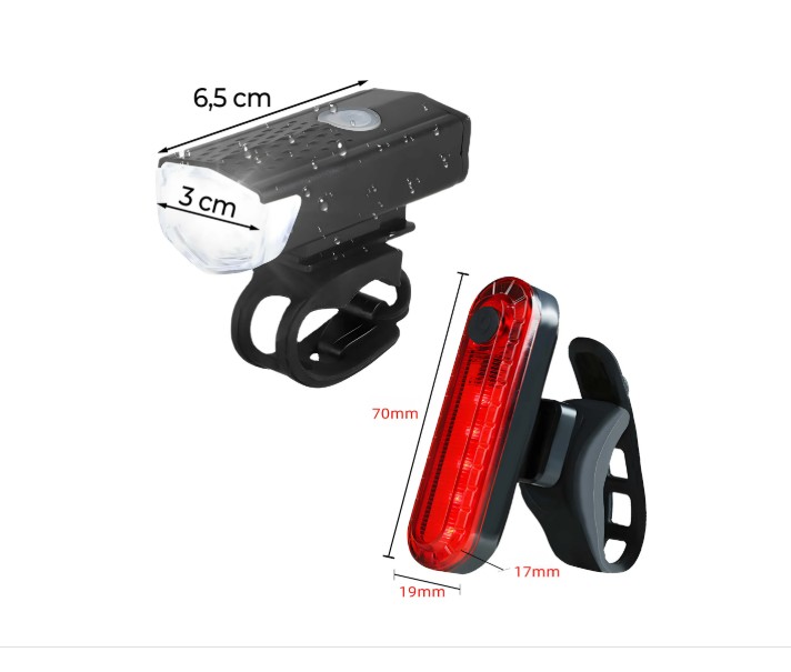 LED-polkupyörän valosetti – USB-ladattava etu- ja takavalo - Image 4