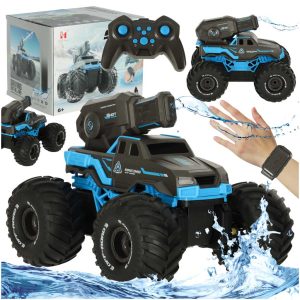 RC-auto vesitykillä – eleohjaus, 2 kaukosäädintä, sininen